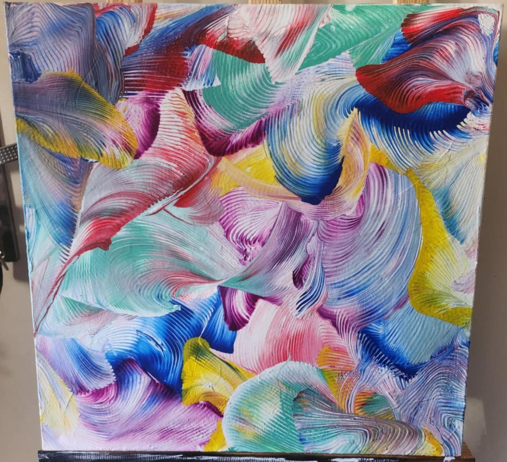 Souffle Arc-en-ciel – Tableau abstrait dynamique et coloré
