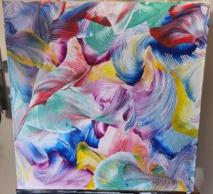 Souffle Arc-en-ciel – Tableau abstrait dynamique et coloré