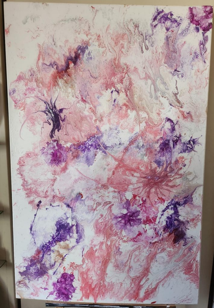 Ode Astrale – Tableau abstrait entre cosmos et rêverie