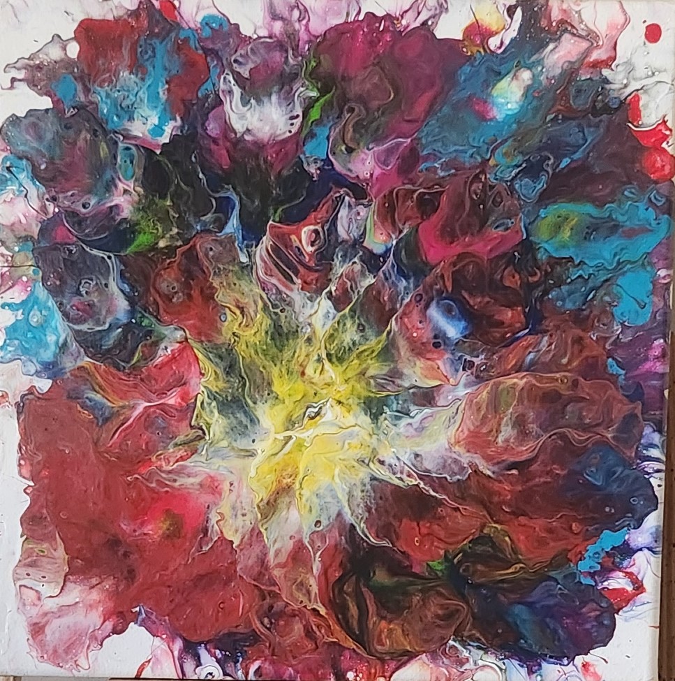 Noyau Radieux – Tableau abstrait lumineux et vibrant