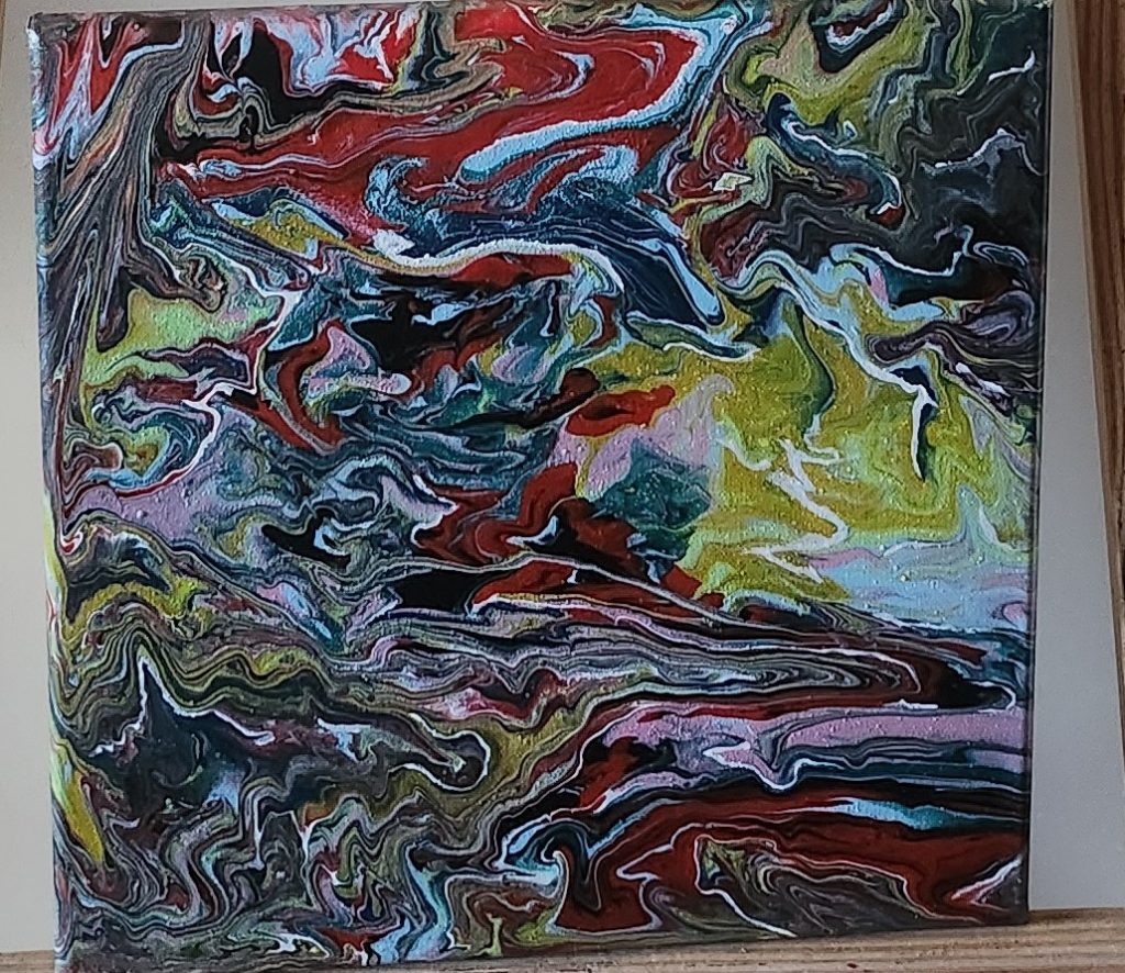 Fusion Tellurique – Tableau abstrait inspiré des forces terrestres