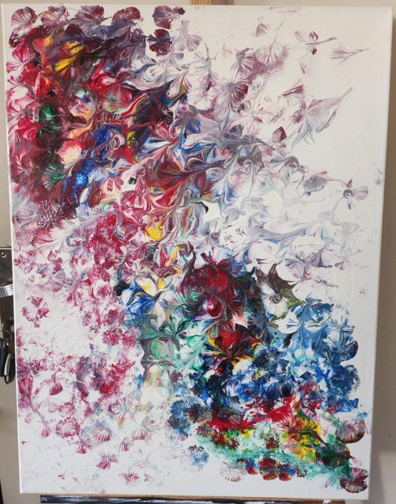 Renaissance Chromatique – Tableau abstrait vibrant et organique
