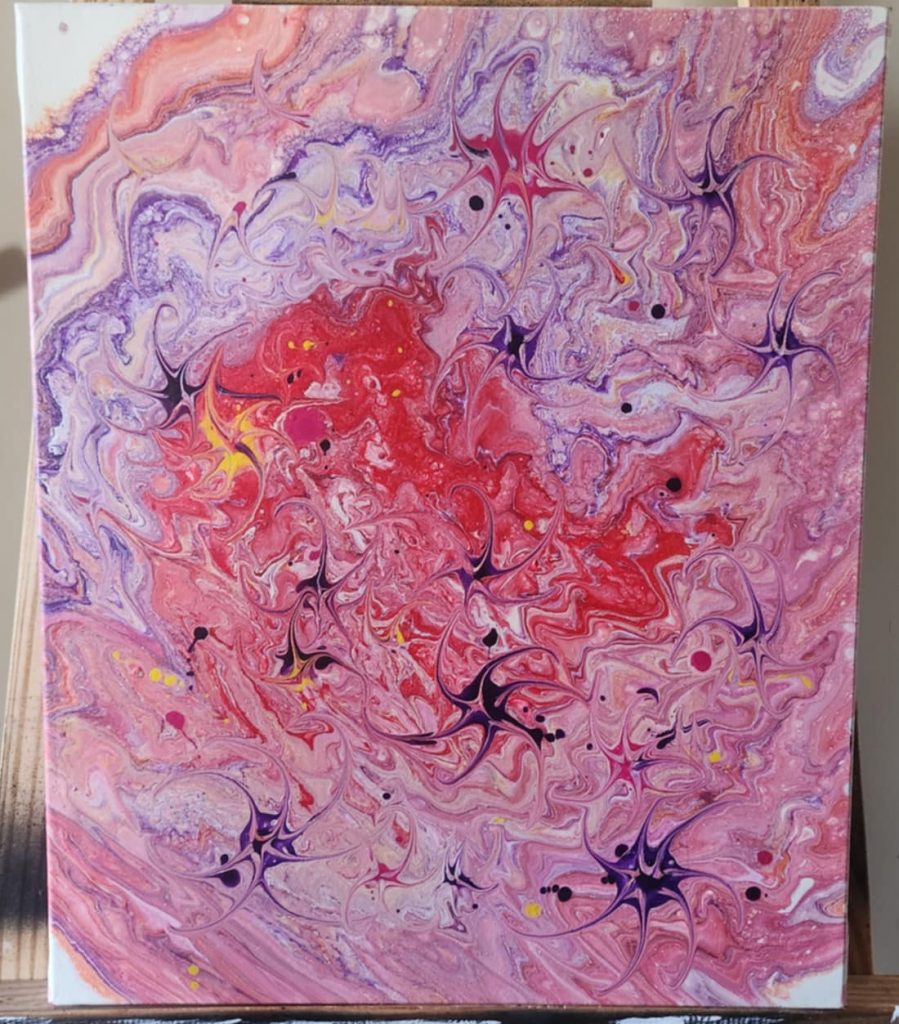 Ondes Sensuelles – Tableau abstrait fluide et captivant