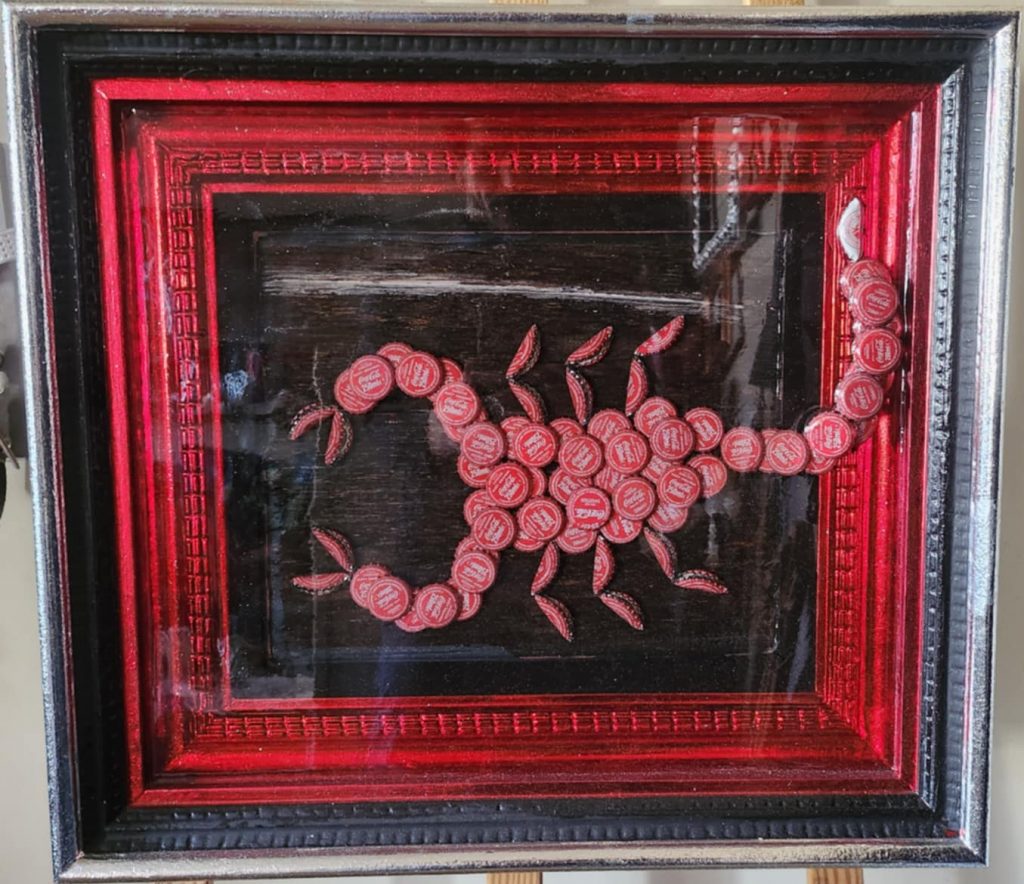 Scorpius – Tableau sculptural en relief et envoûtant