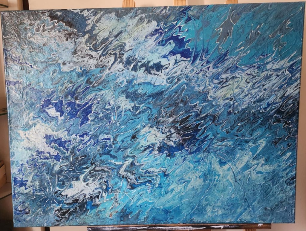 Danse des Marées – Tableau abstrait inspiré de l’océan