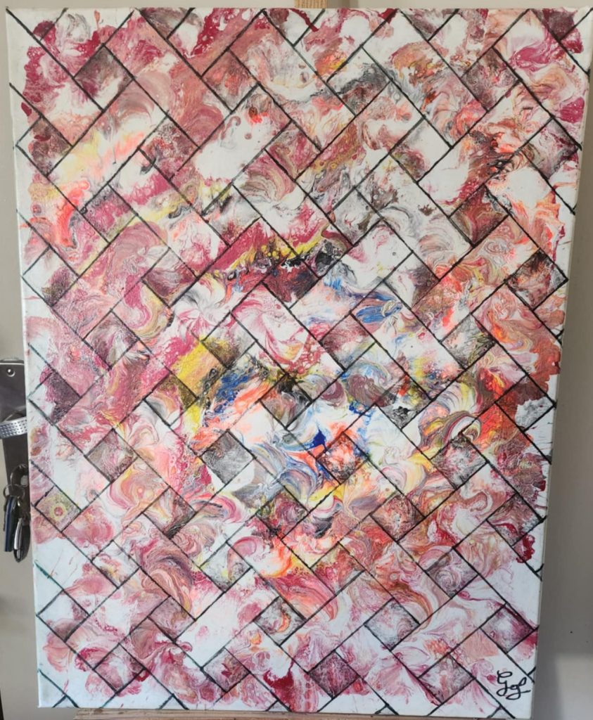 Mur d’Émotions – Tableau abstrait aux textures architecturales