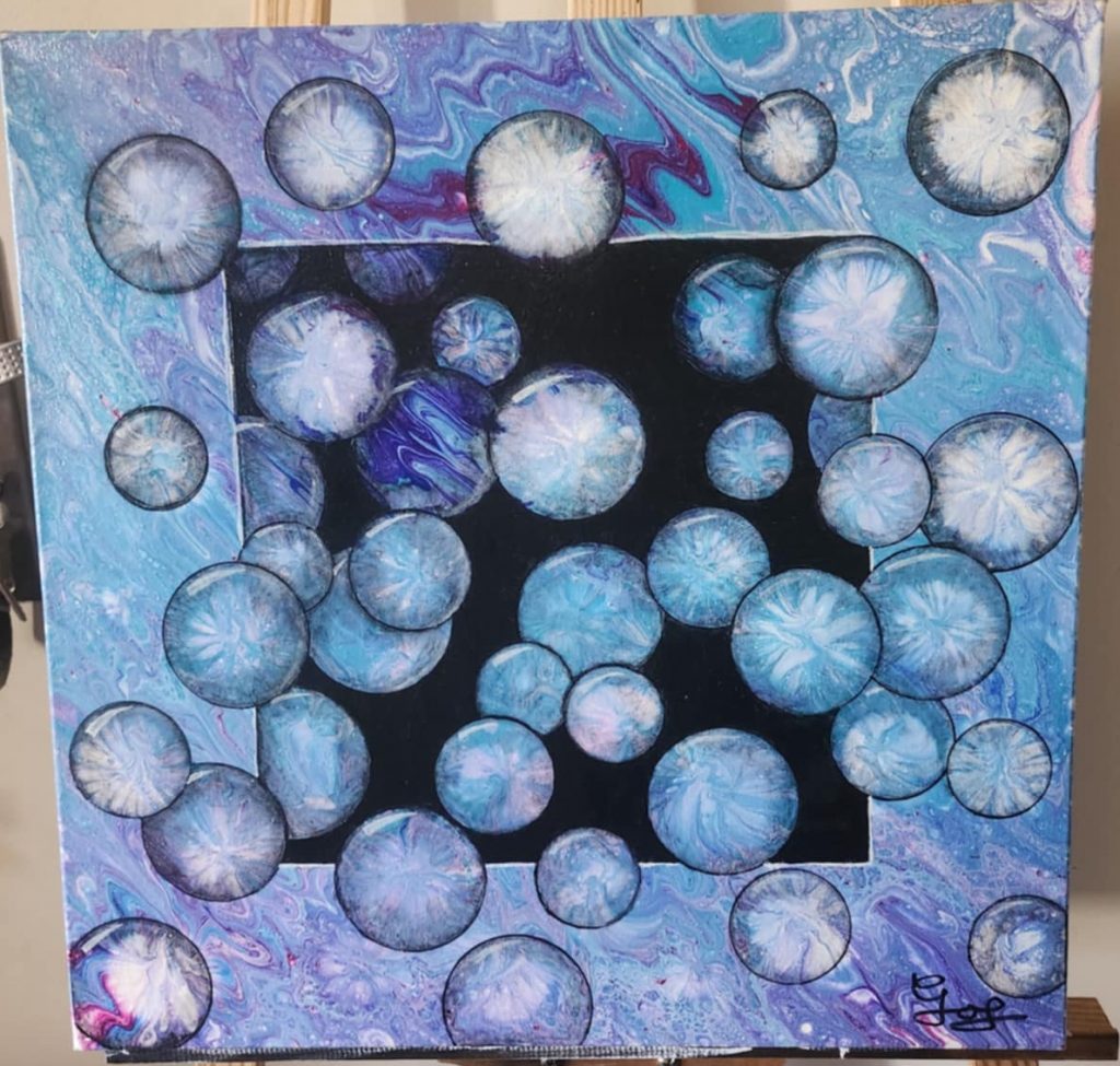 Sphères Lunaires – Tableau abstrait céleste et en apesanteur