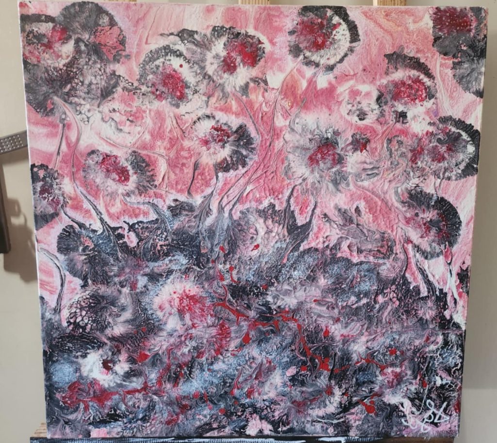 Éveil Souterrain – Tableau abstrait organique et mystérieux