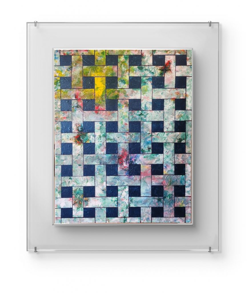 Circuit Onirique – Tableau abstrait en acrylique et textures géométriques